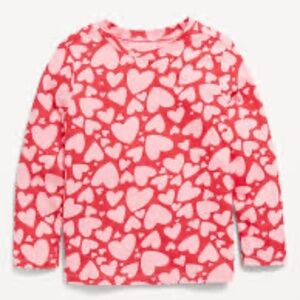 Girls Old Navy Toddler Long Sleeve Valentine Hearts Holiday Shirt 2T NWT Love